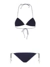 Oseree Lumiere Lame' Jersey Bikini In Blue