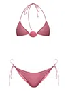 Oseree Glitter-detail Two-tone Bikini