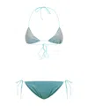 Oseree Oséree Multicolor Metallic Triangle Bikini Set In White