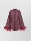 Oseree 'sheer Feathered Glow' Shirt Glitter Finish