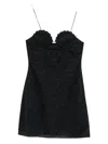 Oseree Shell-detail Glitter-embellished Dress In Black