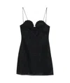 Oseree Shell-detail Glitter-embellished Dress In Black