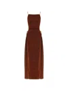 Oseree 셸 장식 맥시 드레스 In Brown