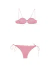 Oseree Shell-patch Bikini In Pink