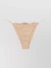 Oseree Shimmering Silk Briefs Lace Trim In Neutrals