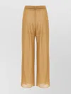 Oseree Shimmering Wide Leg Sheer Trousers
