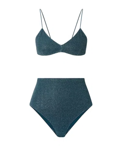 Oseree Shiny Bikini In Blue