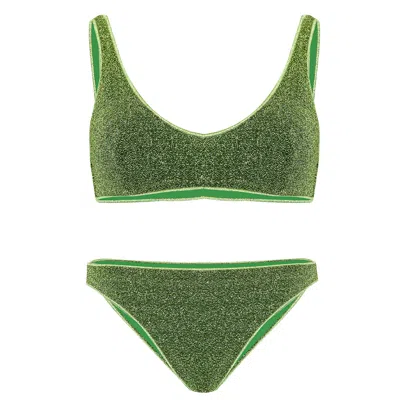 Oseree Shiny Green Bikini Set