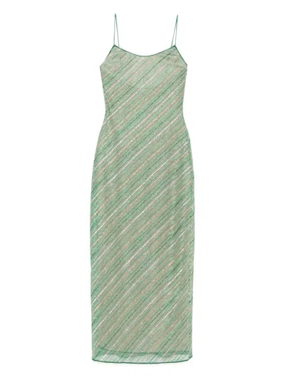 Oseree Oséree Shiny Stripes Long Dress