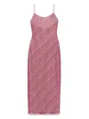 Oseree Oséree Shiny Stripes Long Dress In Multicolor