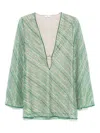 Oseree Shiny Stripes Or Kaftan