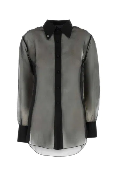 Oseree Camicia In Organza Nera Donna In Black