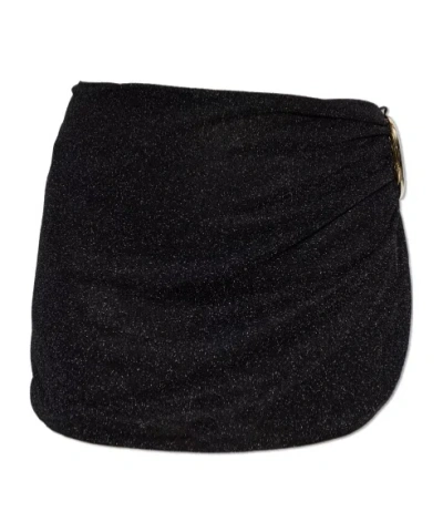 Oseree Short Beach Dress In Black