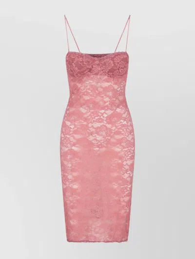 OSEREE SILHOUETTE LACE STRAPS FLORAL PATTERN