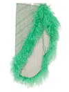 Oseree Striped Midi Skirt In Green