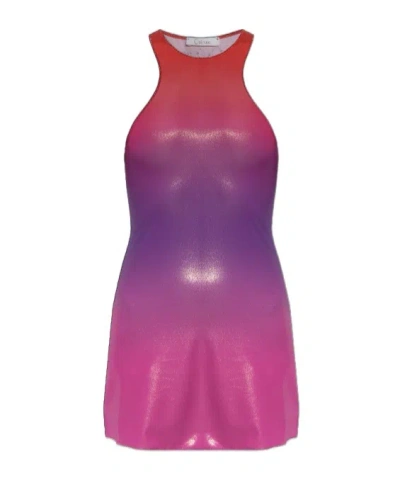 OSEREE OSÉREE LOGO EMBELLISHED SLEEVELESS DRESS