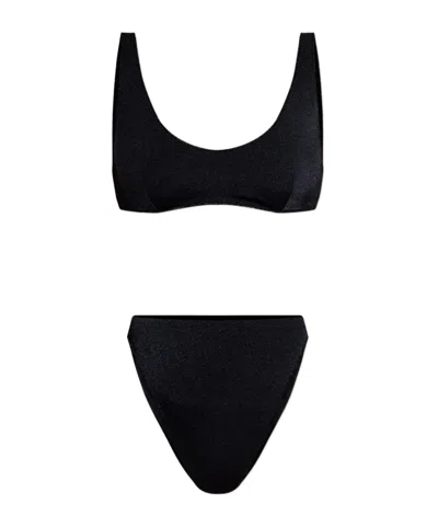Oseree Sleeveless Swimsuit Set In Black