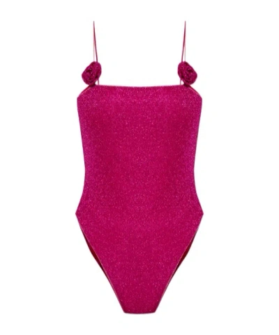 OSEREE LUMIÈRE ROSE APPLIQUÉ SWIMSUIT