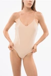 Oseree Solid Color Top With Lace In Neutral