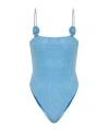 Oseree Spaghetti Strap One-piece Swimsuit In Blue