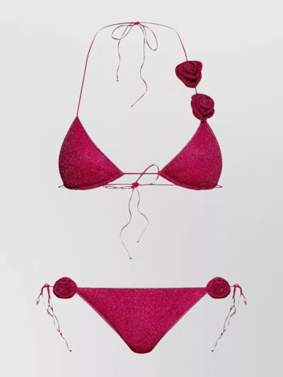 Oseree Roses Microkini In Fuchsia Lurex In Pink