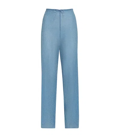 Oseree Sparkling Lumière Trousers In Blue