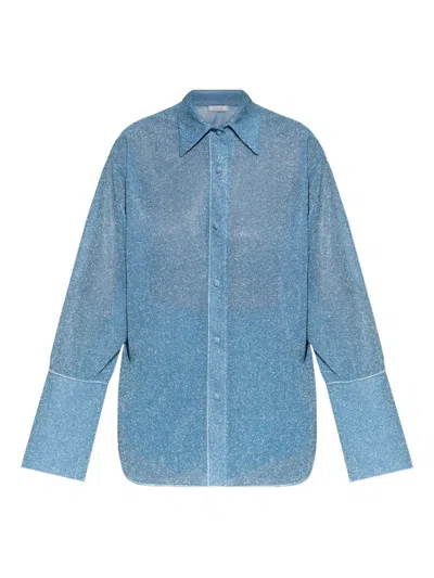 OSEREE SPARKLY BUTTON-UP SHIRT