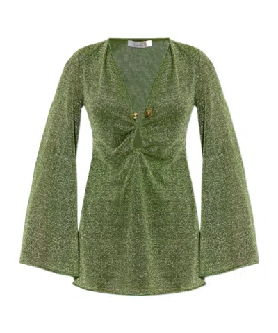 Oseree Stone-embellishment Mini Dress In White