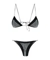 Oseree Strap Split Swimsuit Two-piece In Black