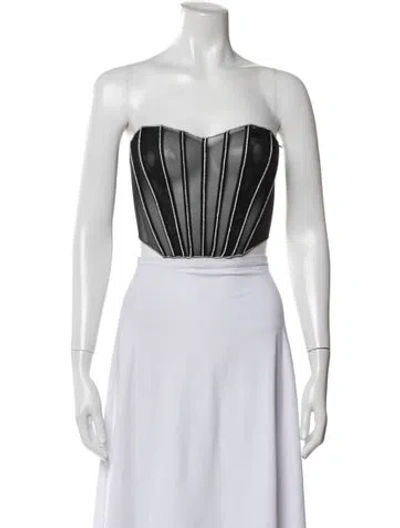 Pre-owned Oseree Strapless Crop Top In White