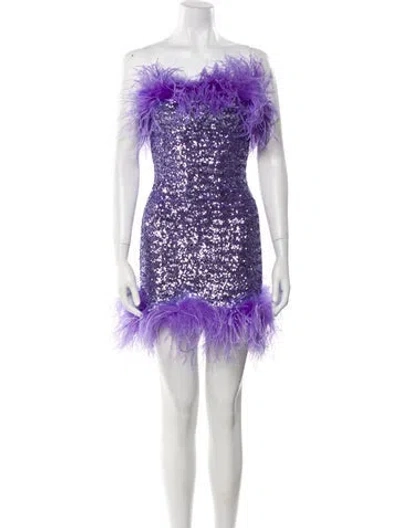 Pre-owned Oseree Strapless Mini Dress W/ Tags In Purple