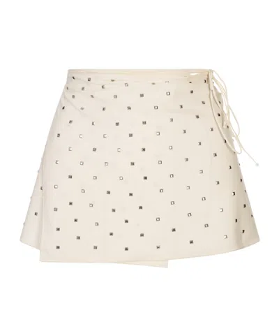 Oseree Strappy Skirt In White