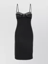 Oseree Oséree Black Stretch Satin Dress