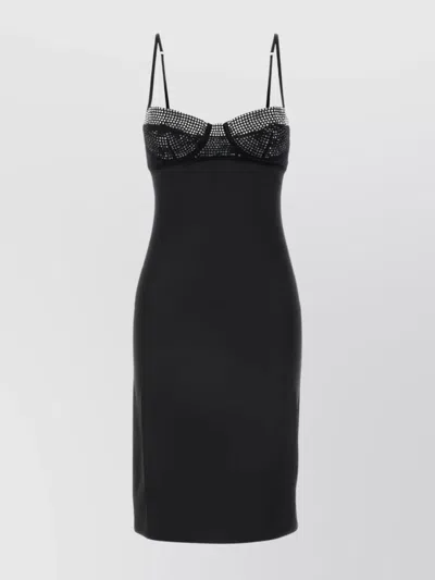 OSEREE STRETCH SATIN DRESS SILHOUETTE FITTED