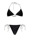 Oseree Oséree Stud Embellished Halterneck Two In Black