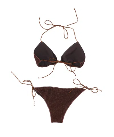 Oseree String Bikini Set In Brown