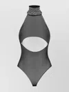Oseree Oséree Crystal Turtleneck Bodysuit