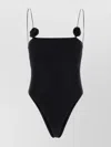 Oseree Swimsuit Knitwear Floral Embellishments In Black