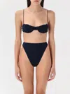 Oseree Oséree Lurex Detailed Two Piece Swimsuit In Blue