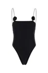 Oseree Swimsuit Knitwear Floral Embellishments In Black