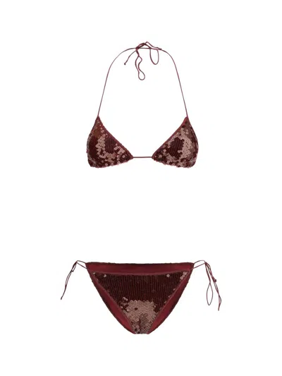 Oseree Oséree Swimwear In Burgundy
