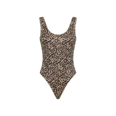OSÉREE SWIMWEAR OSEREE SWIMWEAR ANIMALIER LUMIER SPORTY MAILLOT ONE-PIECE SWIMSUIT