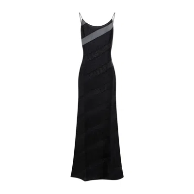 Oseree Swimwear Lumier Twist Black Polyamide Dress