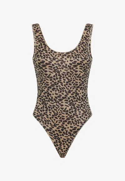 OSÉREE SWIMWEAR LUMIERE MAILLOT LEOPARD PRINT ONE-PIECE SWIMSUIT