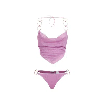Oseree Swimwear Lumière Ring Bandana Purple Polyamide Bikini