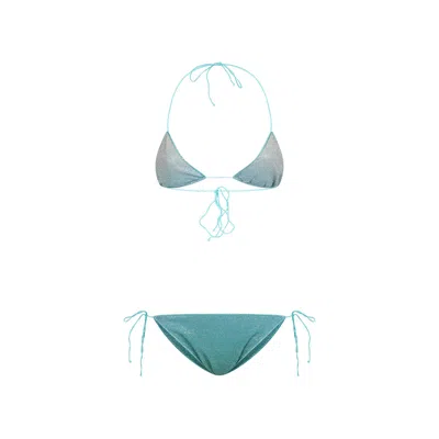 Oséree Swimwear Oseree Swimwear Lumiere Shade Bikini In Turquoise