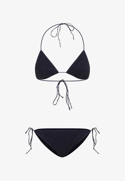 Oséree Swimwear Lumiere Shade Bikini In Navy