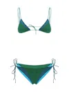 Oseree Two-tone Nylon Blend Lumiere Bikini In Multicolour