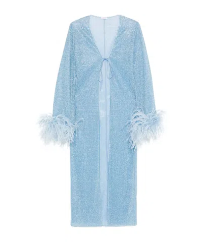 Oseree Tie Detail Dress In Blue
