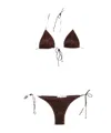 Oseree Tie-string Bikini In Brown